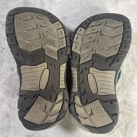 Keen Newport H2 Kids 11 Hiking Rugged Sandals Youth Blue Pink Waterproof - Picture 6 of 9